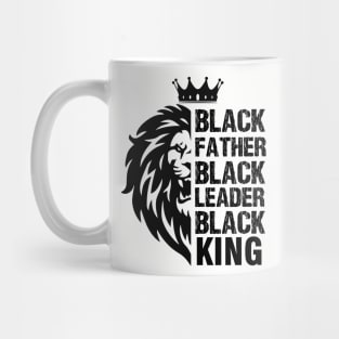 Black Father, Black Leader, Black King, Lion Mug